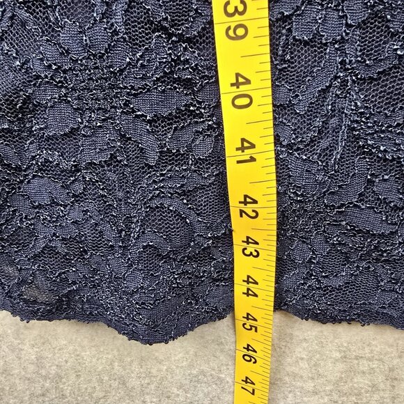 Catherines Navy Blue Womens Lace Dress 4X Nylon/Polyester Blend Short Sleeve - Picture 7 of 7